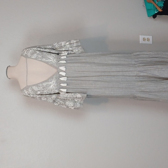 Anthropologie Maeve Tisdal Embroidered Tassel Dress Size 2 - Picture 9 of 12